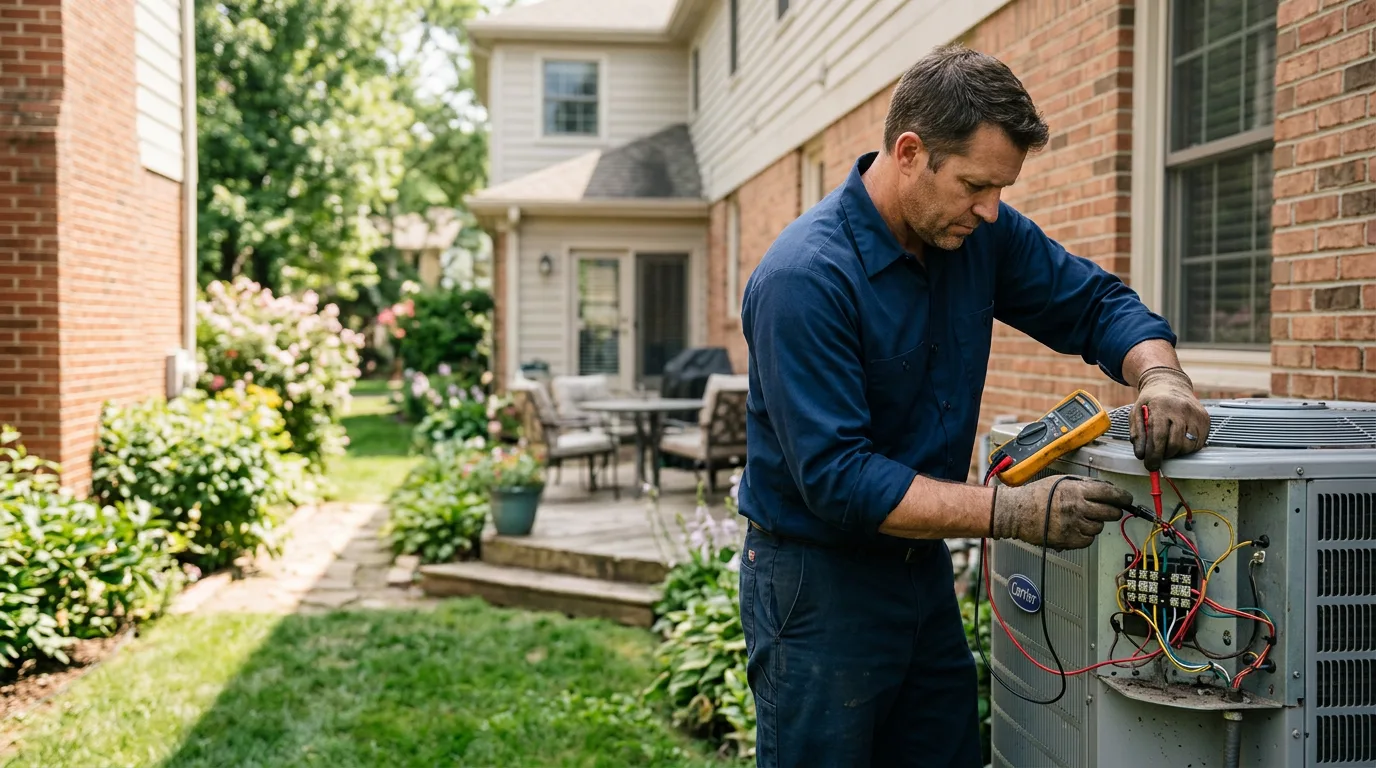 HVAC technician working near Fort Wayne, IN